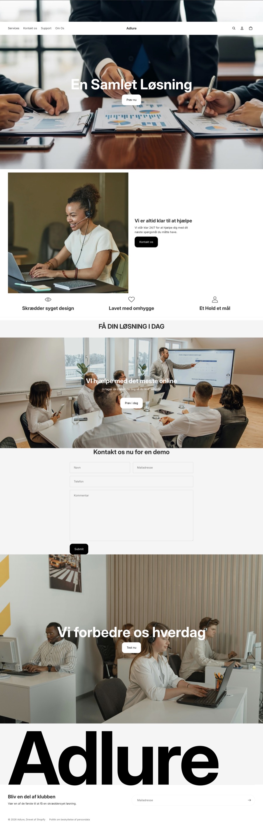 The website before the redesign, desktop