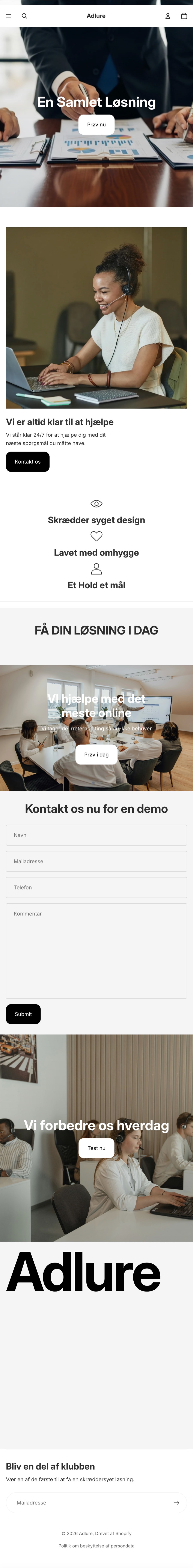 The website before the redesign, mobile