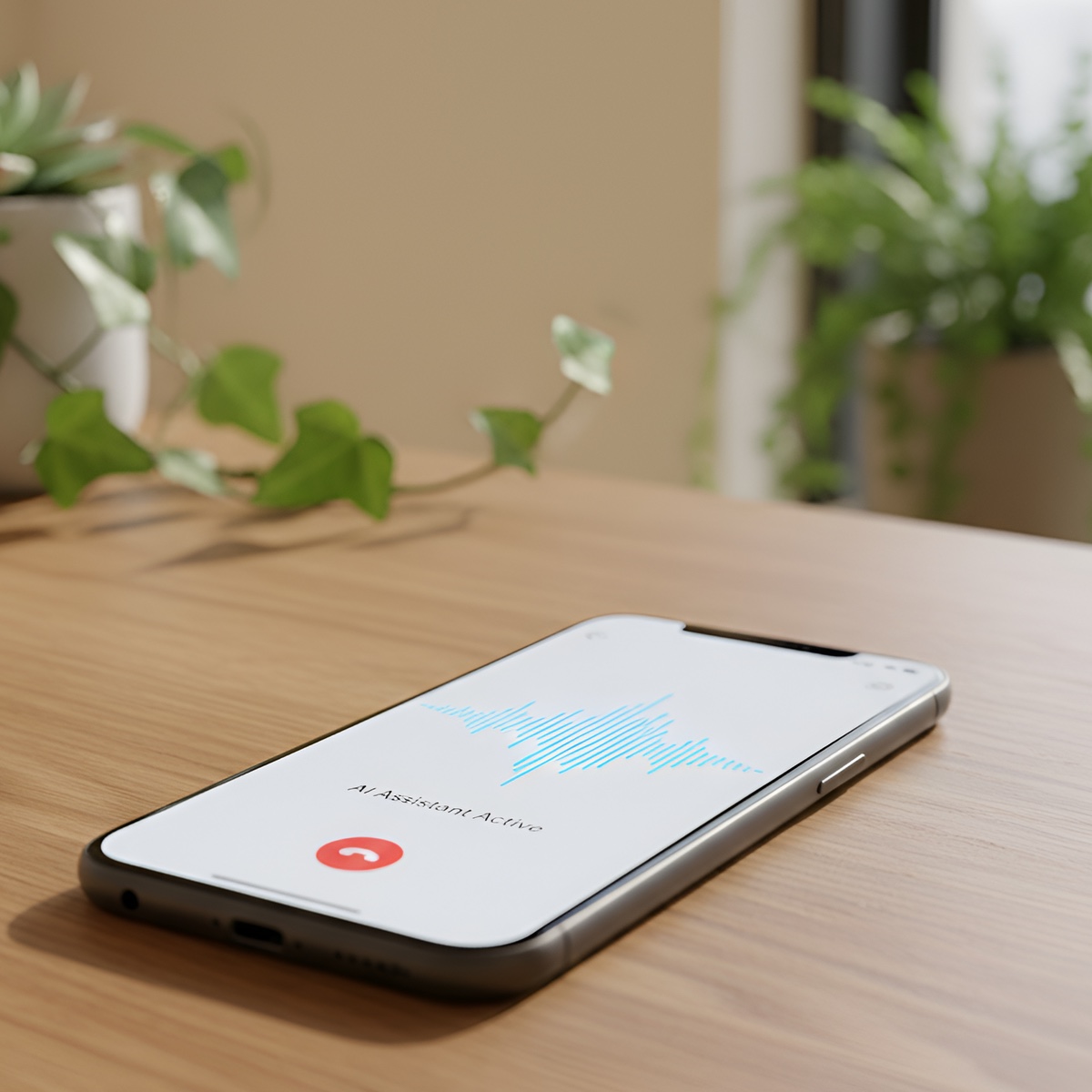 Phone with an active AI assistant